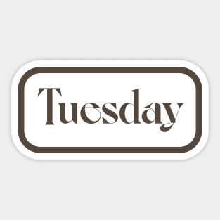 Tuesday Sticker